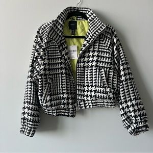 HOUNDSTOOTH CROPPED JACKET